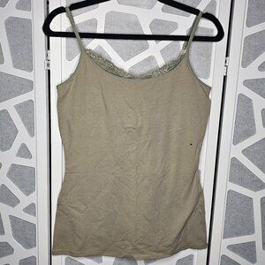 Express Fitted Bra Cami Tank Top Green Size Medium